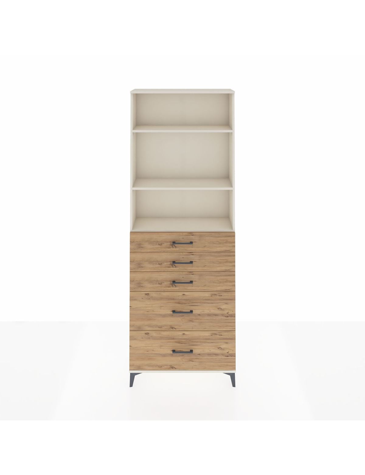 Arges Dolap 3 Raflı 5 Çekmeceli 88x30x243 - S33M142V3A