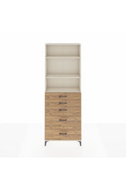 Arges Dolap 3 Raflı 5 Çekmeceli 88x30x243 - S33M142V3A