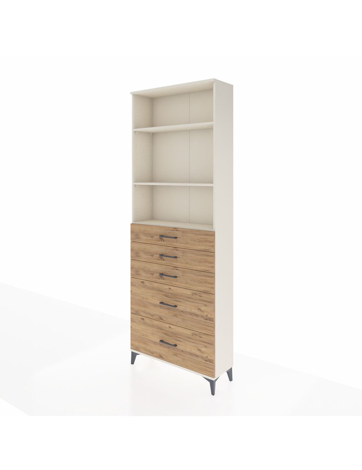 Arges Dolap 3 Raflı 5 Çekmeceli 88x30x243 - S33M142V3A