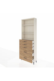 Arges Dolap 3 Raflı 5 Çekmeceli 88x30x243 - S33M142V3A