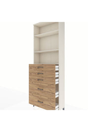 Arges Dolap 3 Raflı 5 Çekmeceli 88x30x243 - S33M142V3A