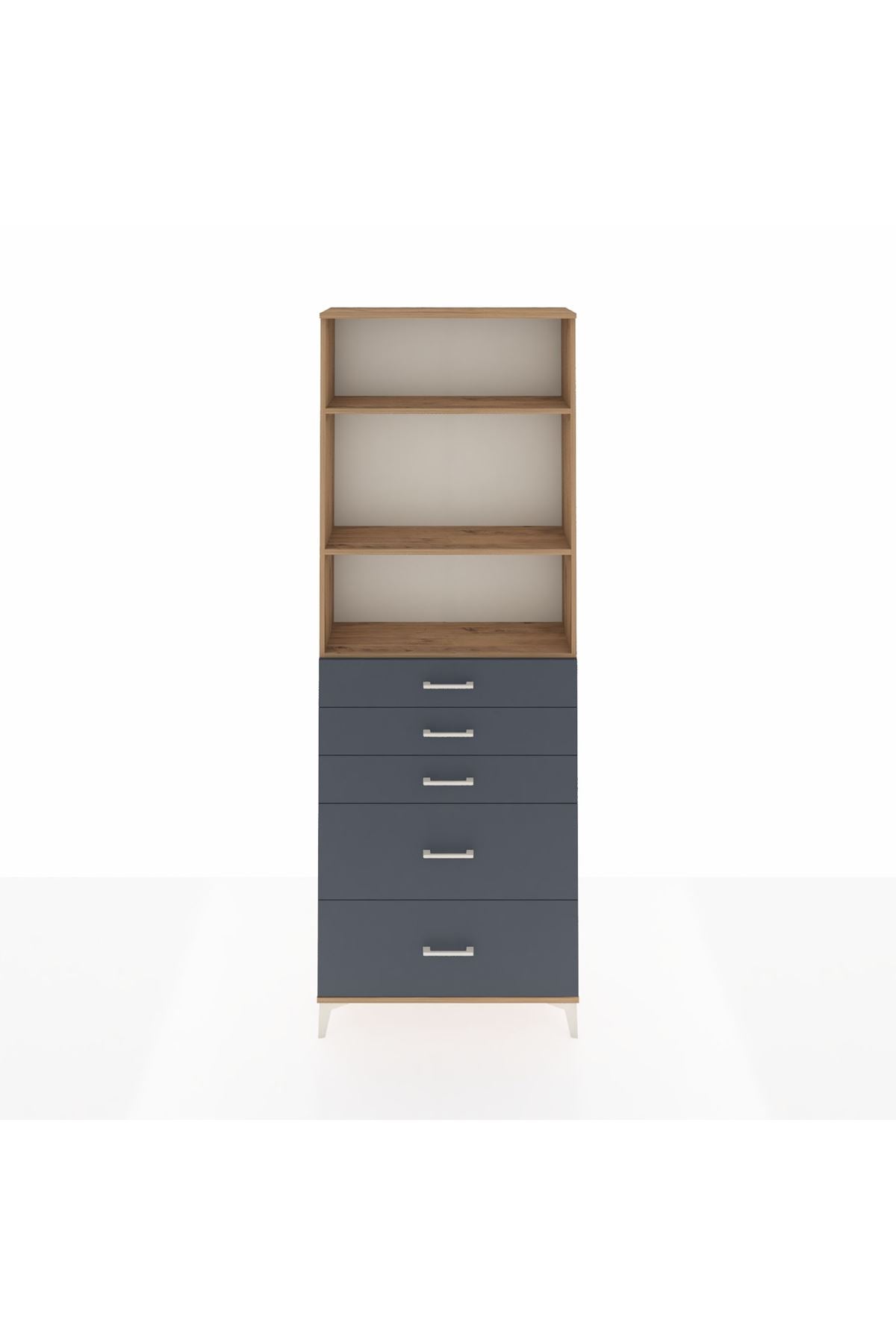 Arges Dolap 3 Raflı 5 Çekmeceli 88x30x243 - S33M142V8A