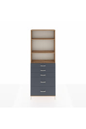 Arges Dolap 3 Raflı 5 Çekmeceli 88x30x243 - S33M142V8A
