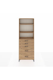 Arges Dolap 3 Raflı 5 Çekmeceli 88x30x243 - S33M142V9A