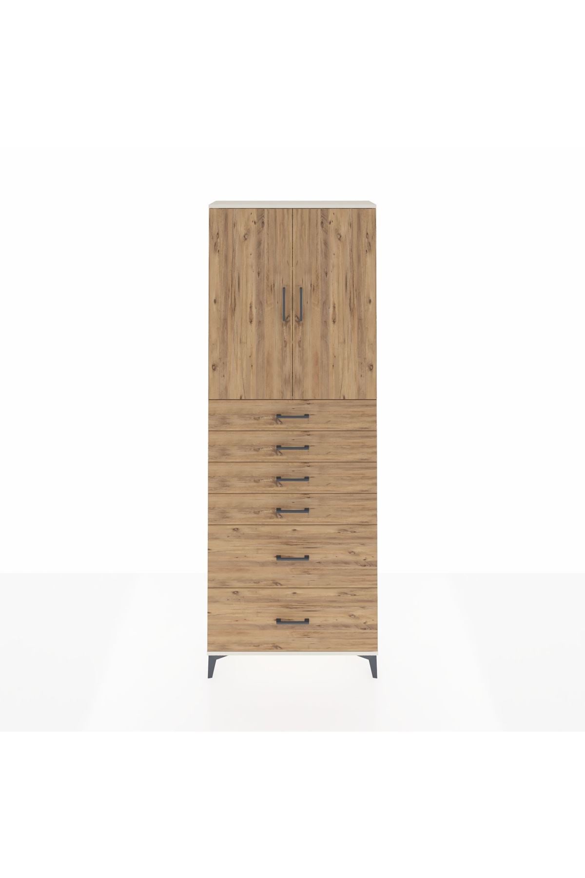 Arges Dolap 3 Raflı 6 Çekmeceli 2 Kapaklı 88x30x243 - S33M143V3A