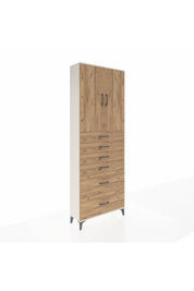 Arges Dolap 3 Raflı 6 Çekmeceli 2 Kapaklı 88x30x243 - S33M143V3A
