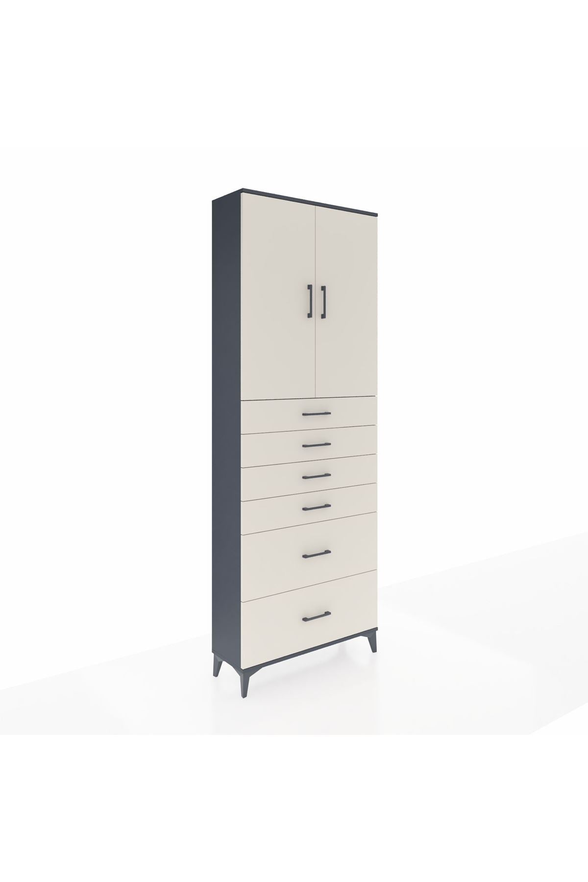 Arges Dolap 3 Raflı 6 Çekmeceli 2 Kapaklı 88x30x243 - S33M143V4A