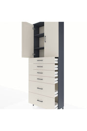 Arges Dolap 3 Raflı 6 Çekmeceli 2 Kapaklı 88x30x243 - S33M143V4A