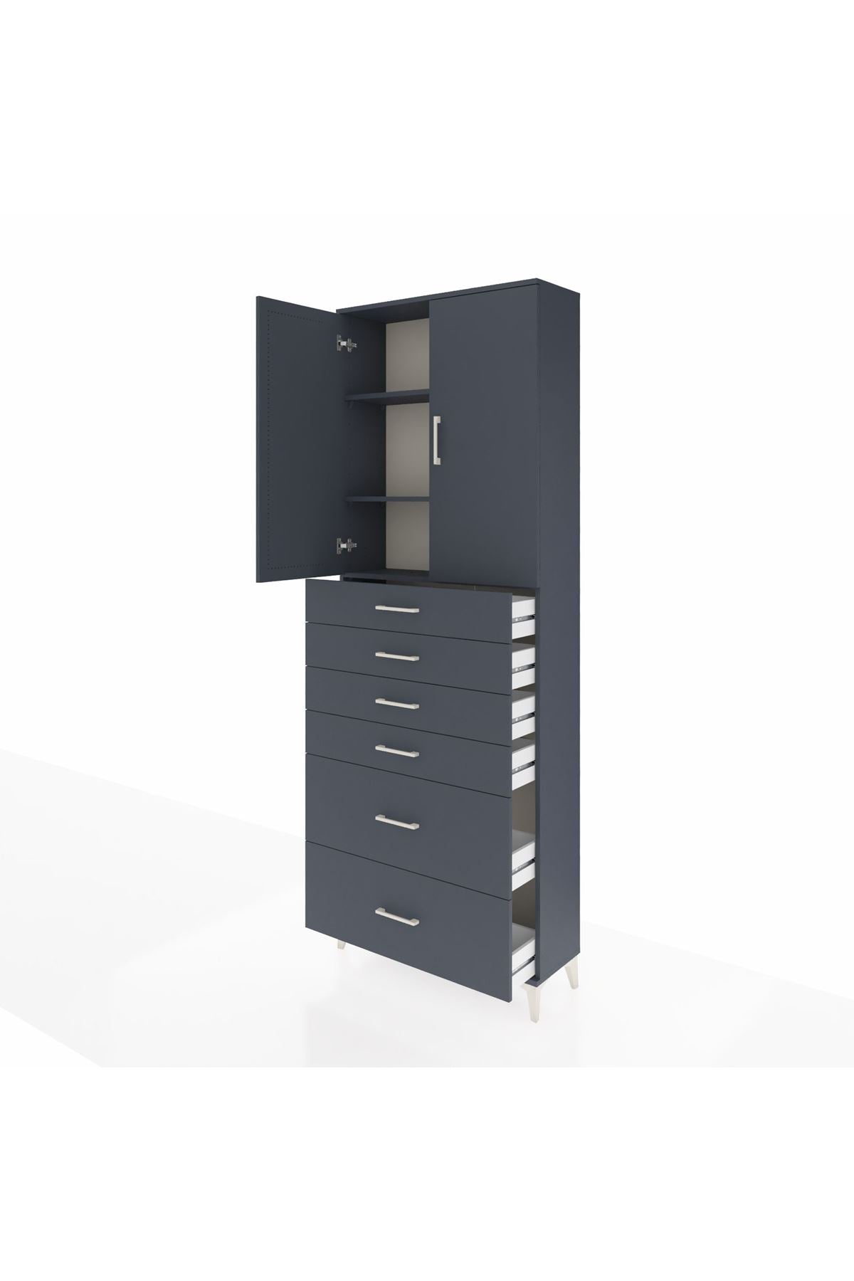 Arges Dolap 3 Raflı 6 Çekmeceli 2 Kapaklı 88x30x243 - S33M143V5A