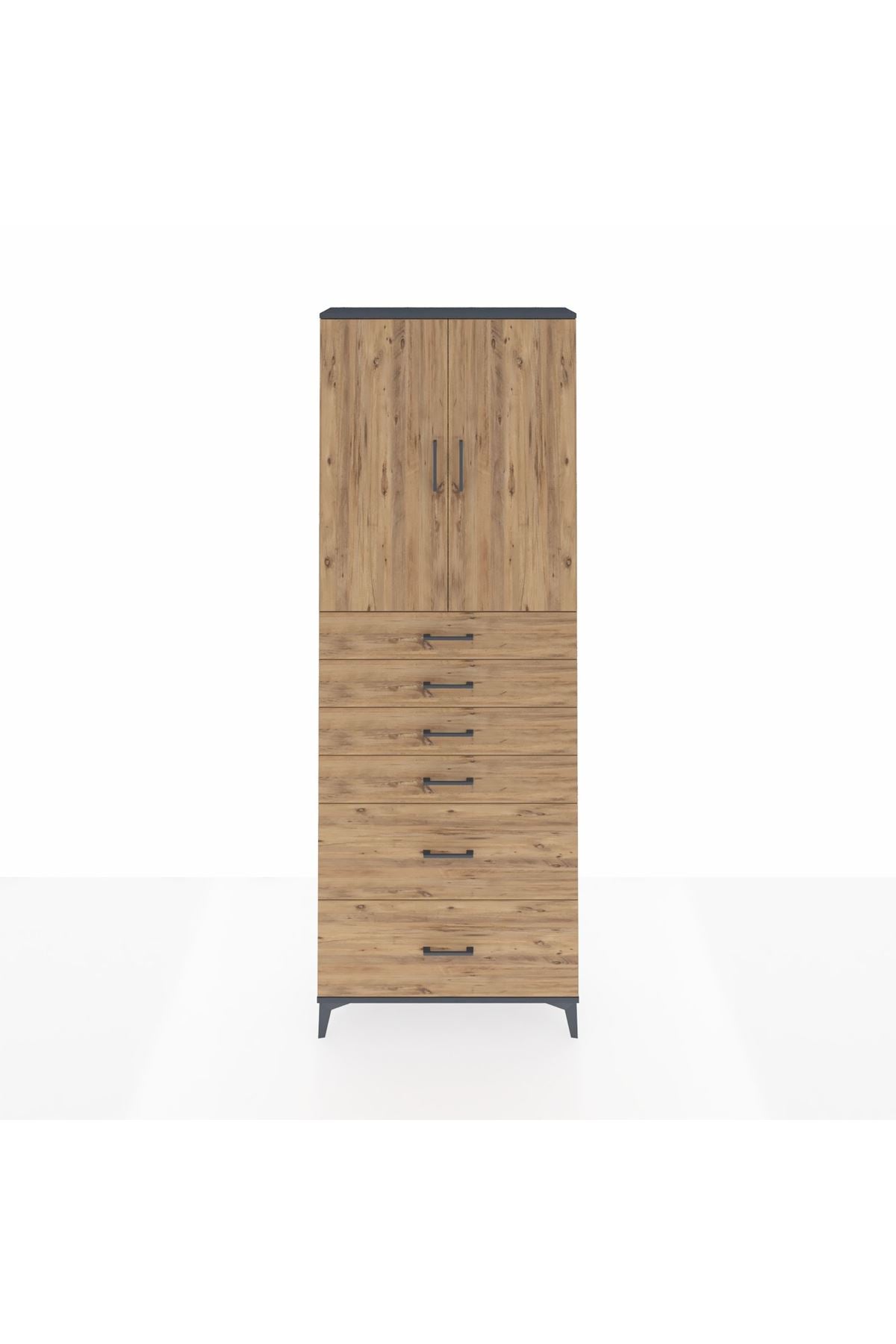 Arges Dolap 3 Raflı 6 Çekmeceli 2 Kapaklı 88x30x243 - S33M143V6A