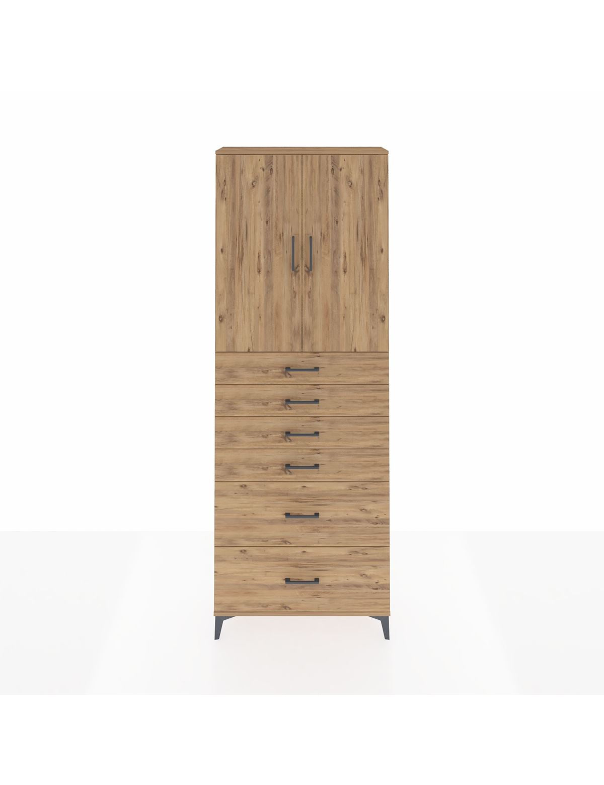 Arges Dolap 3 Raflı 6 Çekmeceli 2 Kapaklı 88x30x243 - S33M143V9A