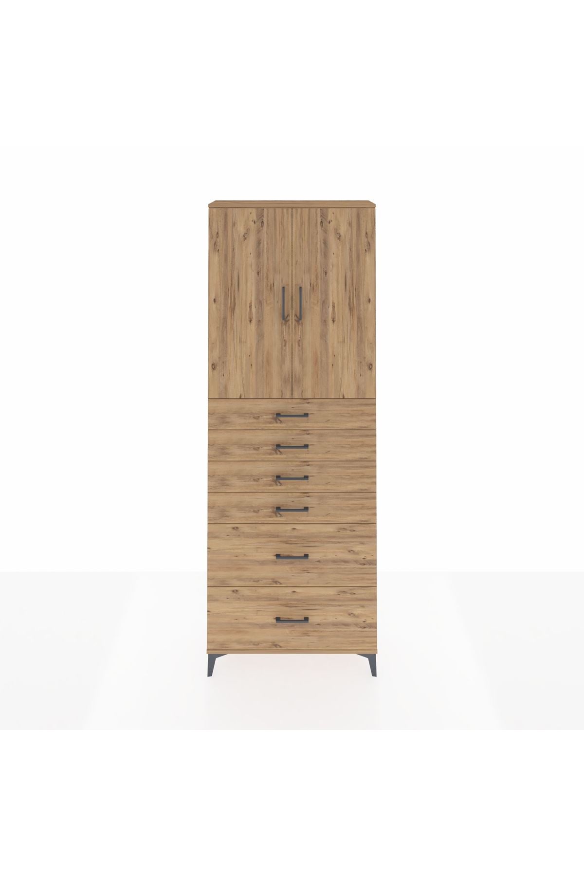 Arges Dolap 3 Raflı 6 Çekmeceli 2 Kapaklı 88x30x243 - S33M143V9A