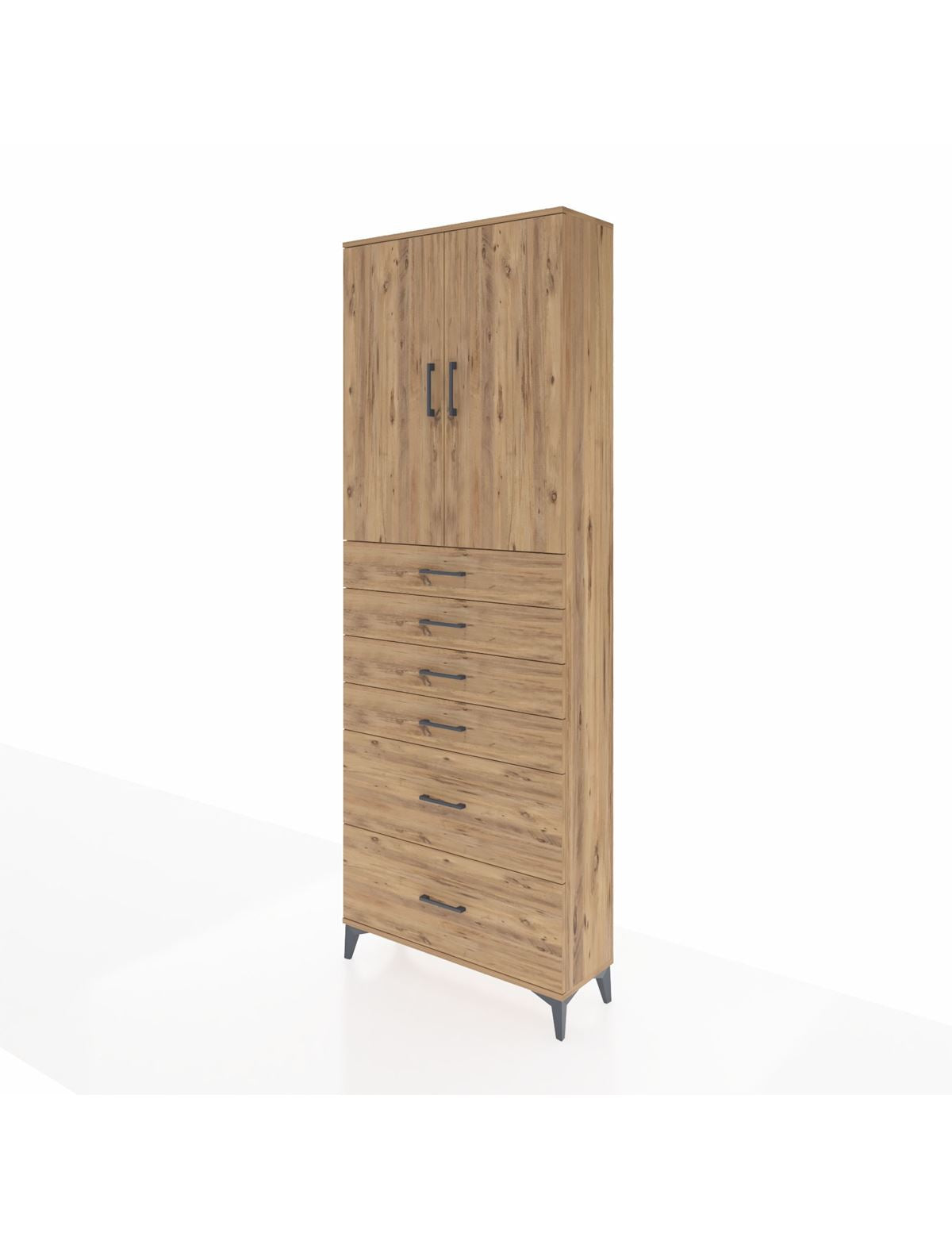 Arges Dolap 3 Raflı 6 Çekmeceli 2 Kapaklı 88x30x243 - S33M143V9A