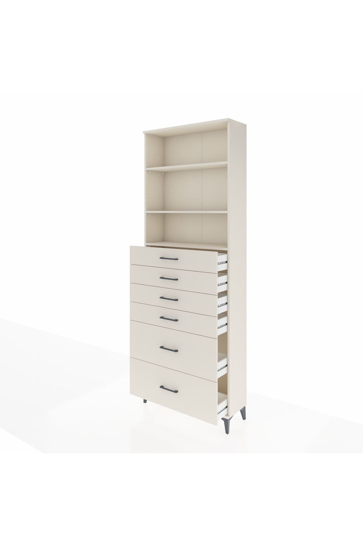 Arges Dolap 3 Raflı 6 Çekmeceli 88x30x243 - S33M144V1A