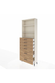 Arges Dolap 3 Raflı 6 Çekmeceli 88x30x243 - S33M144V3A