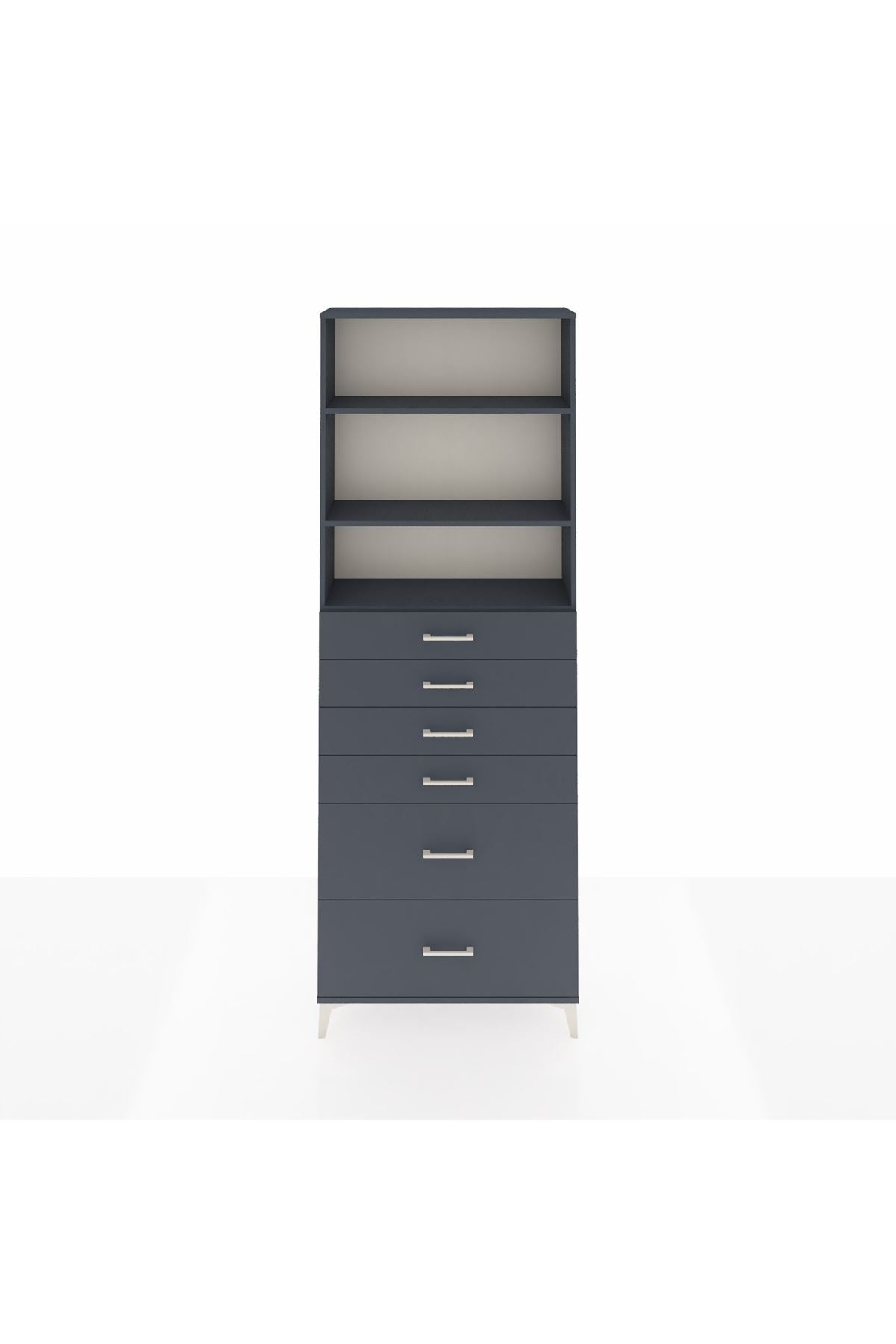 Arges Dolap 3 Raflı 6 Çekmeceli 88x30x243 - S33M144V5A