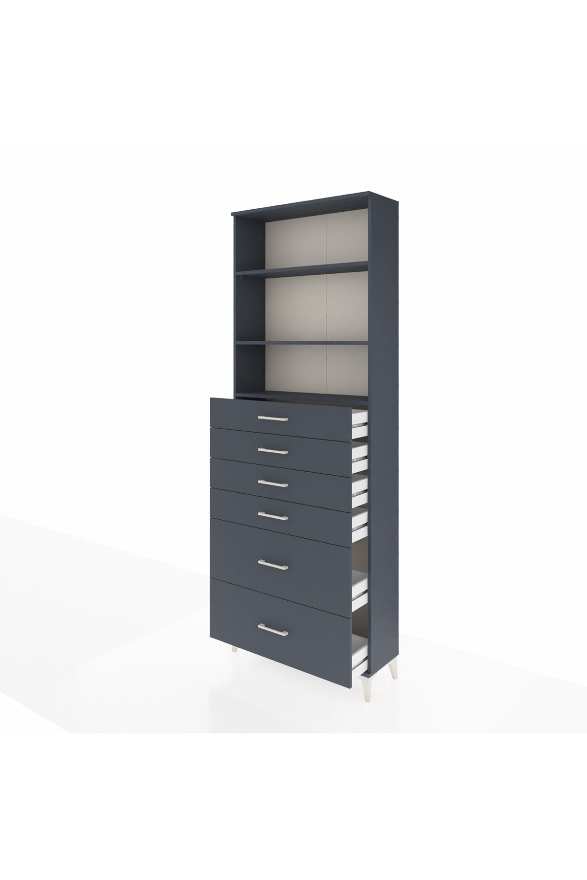 Arges Dolap 3 Raflı 6 Çekmeceli 88x30x243 - S33M144V5A