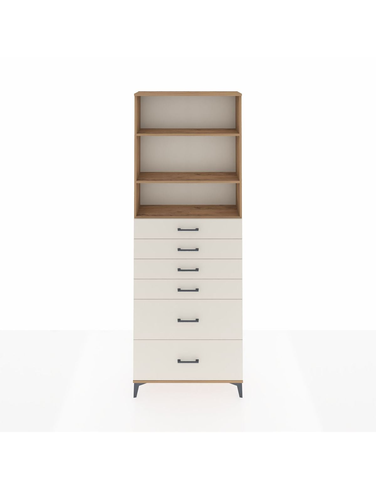 Arges Dolap 3 Raflı 6 Çekmeceli 88x30x243 - S33M144V7A
