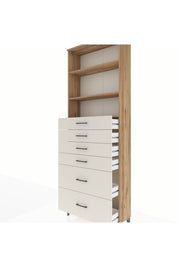 Arges Dolap 3 Raflı 6 Çekmeceli 88x30x243 - S33M144V7A