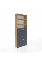 Arges Dolap 3 Raflı 6 Çekmeceli 88x30x243 - S33M144V8A
