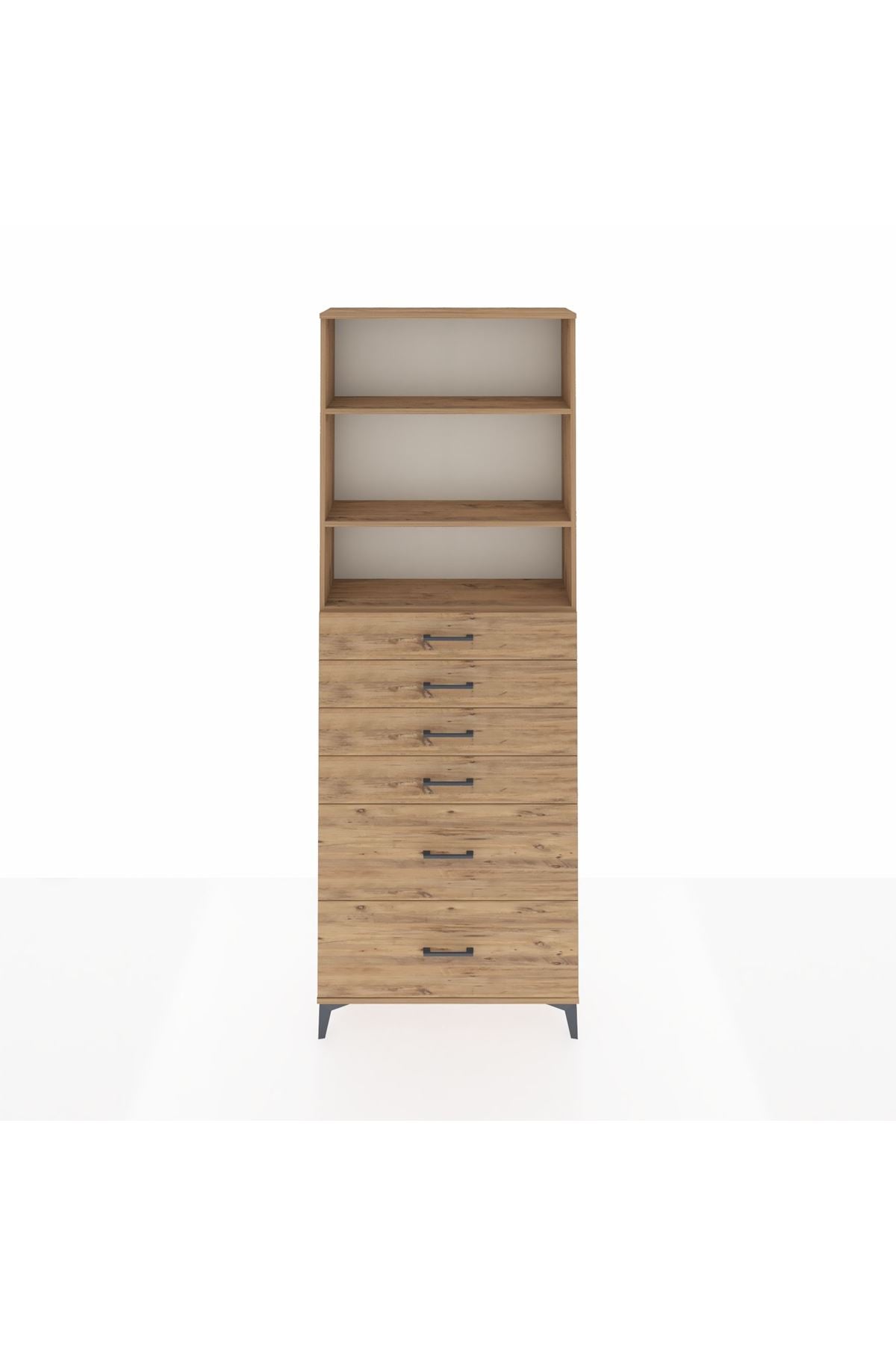 Arges Dolap 3 Raflı 6 Çekmeceli 88x30x243 - S33M144V9A