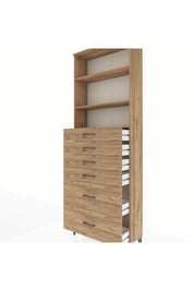 Arges Dolap 3 Raflı 6 Çekmeceli 88x30x243 - S33M144V9A