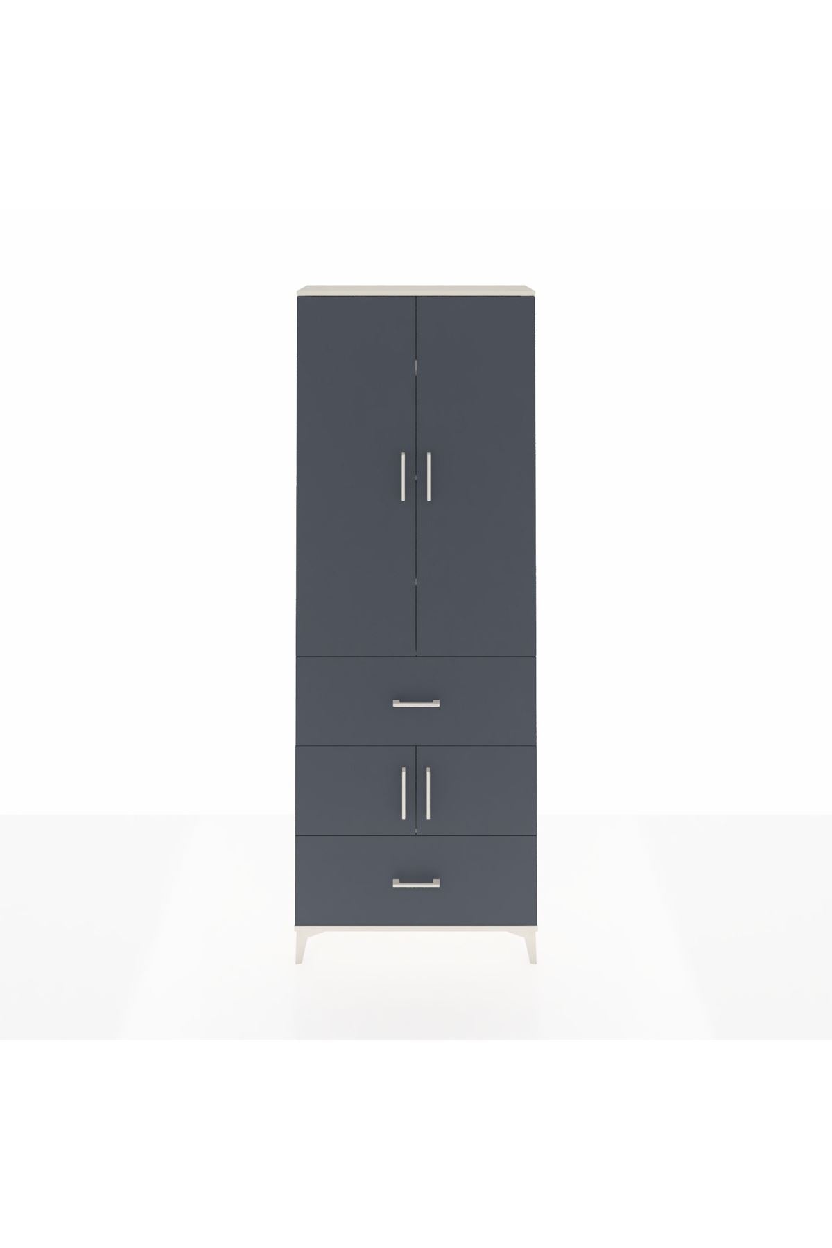 Arges Dolap 5 Raflı 2 Çekmeceli 4 Kapaklı 88x30x243 - S33M145V2A