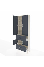 Arges Dolap 5 Raflı 2 Çekmeceli 4 Kapaklı 88x30x243 - S33M145V2A