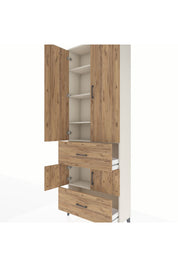 Arges Dolap 5 Raflı 2 Çekmeceli 4 Kapaklı 88x30x243 - S33M145V3A