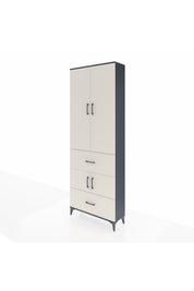 Arges Dolap 5 Raflı 2 Çekmeceli 4 Kapaklı 88x30x243 - S33M145V4A