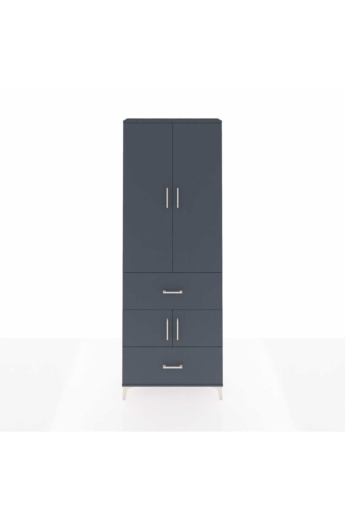 Arges Dolap 5 Raflı 2 Çekmeceli 4 Kapaklı 88x30x243 - S33M145V5A