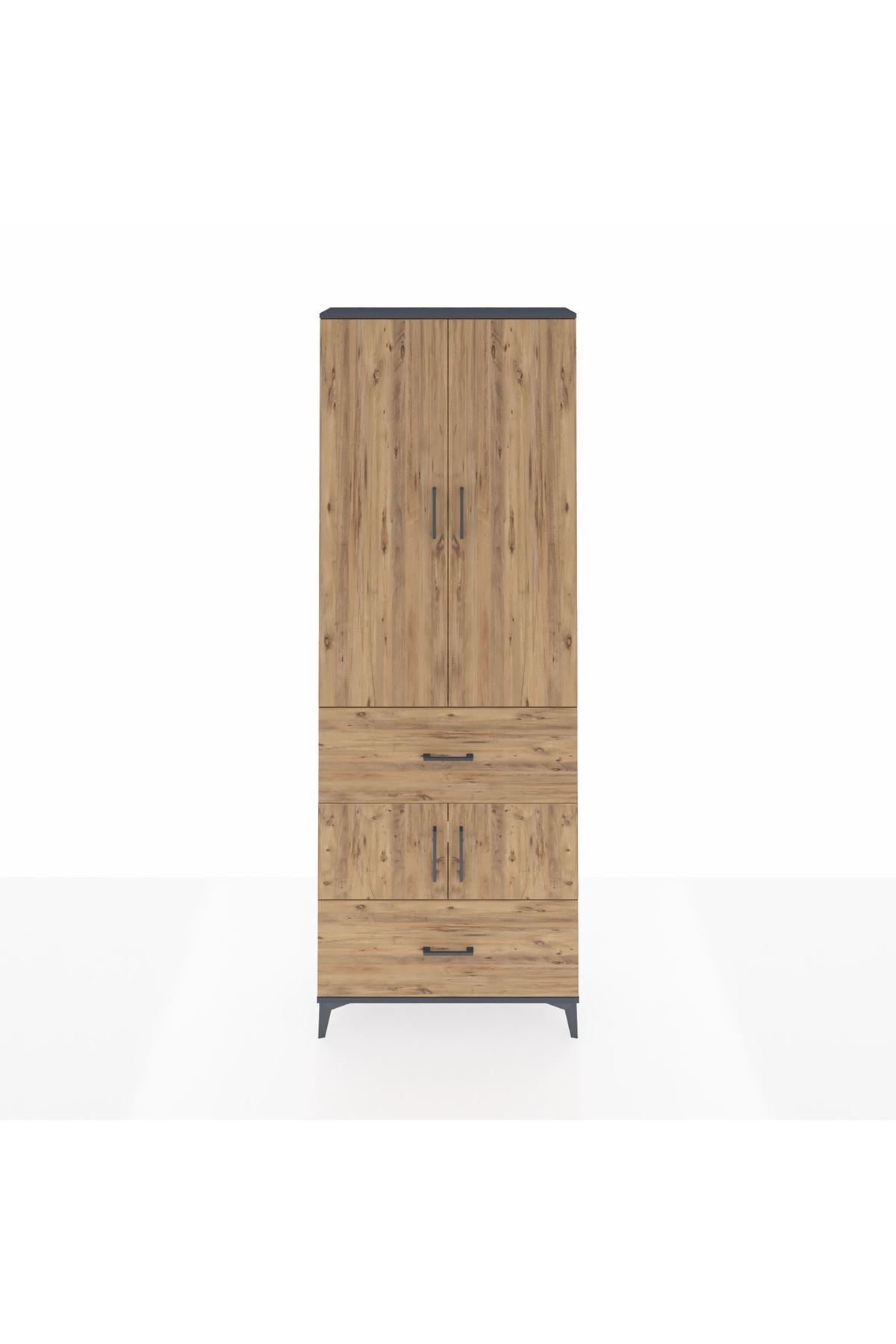 Arges Dolap 5 Raflı 2 Çekmeceli 4 Kapaklı 88x30x243 - S33M145V6A