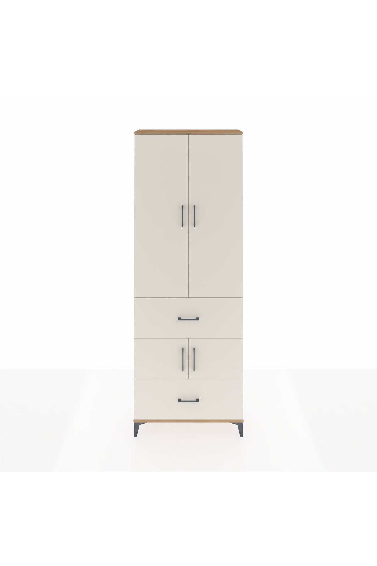 Arges Dolap 5 Raflı 2 Çekmeceli 4 Kapaklı 88x30x243 - S33M145V7A