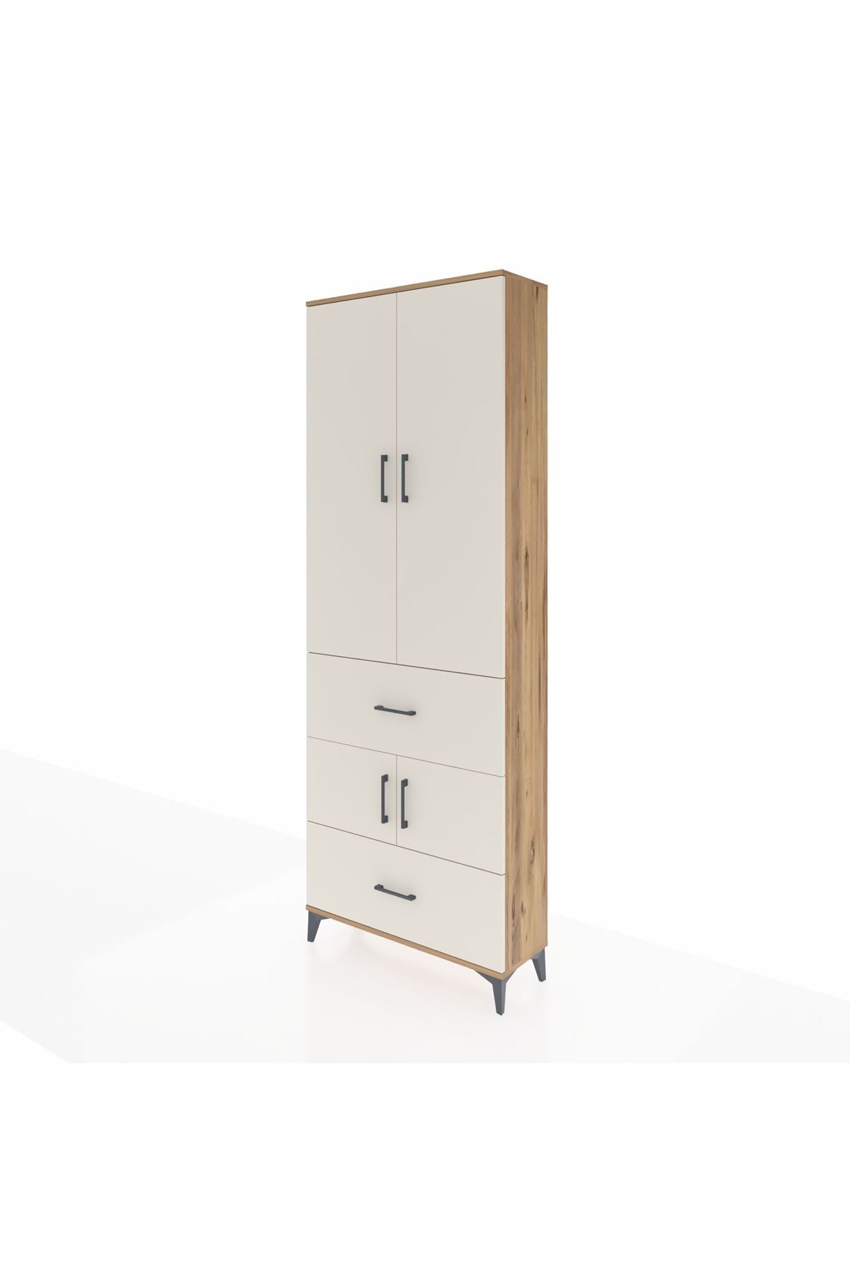 Arges Dolap 5 Raflı 2 Çekmeceli 4 Kapaklı 88x30x243 - S33M145V7A
