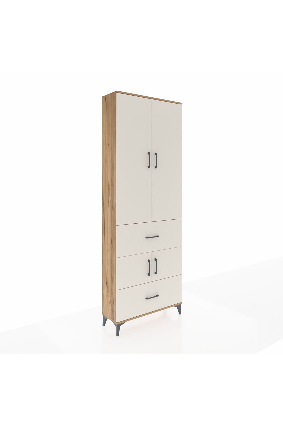 Arges Dolap 5 Raflı 2 Çekmeceli 4 Kapaklı 88x30x243 - S33M145V7A