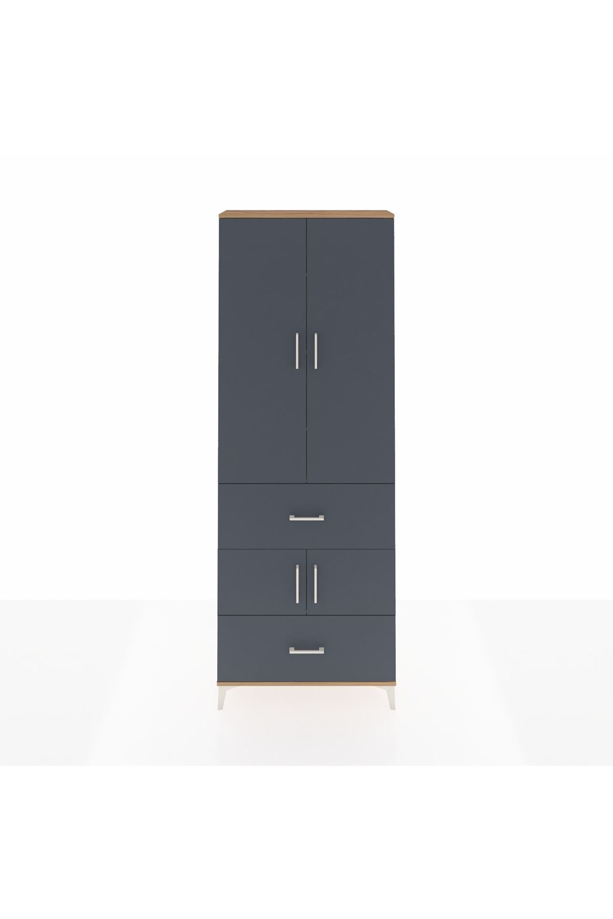 Arges Dolap 5 Raflı 2 Çekmeceli 4 Kapaklı 88x30x243 - S33M145V8A