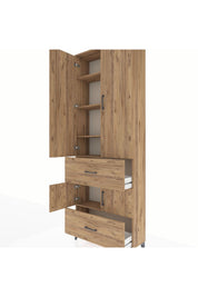 Arges Dolap 5 Raflı 2 Çekmeceli 4 Kapaklı 88x30x243 - S33M145V9A
