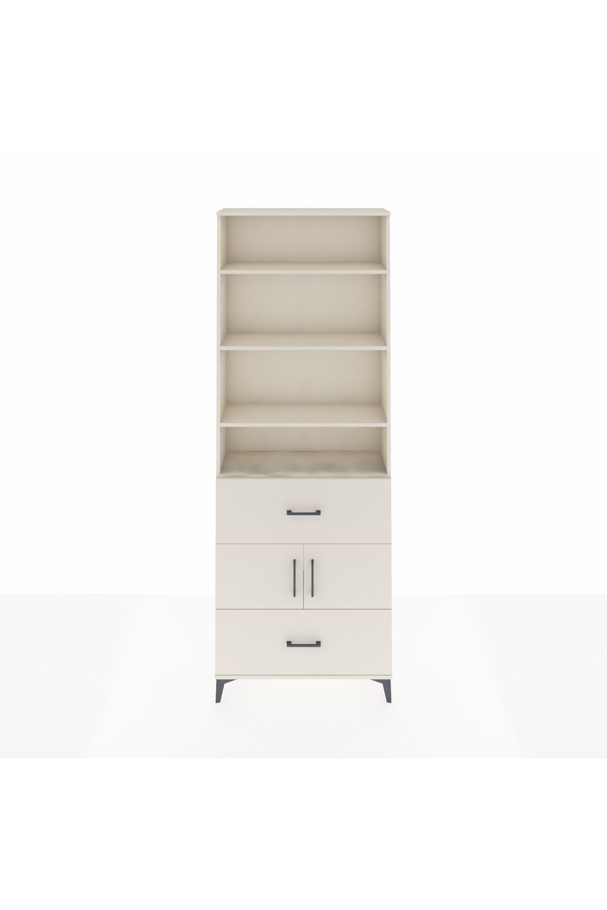 Arges Dolap 5 Raflı 2 Çekmeceli 2 Kapaklı 88x30x243 - S33M146V1A