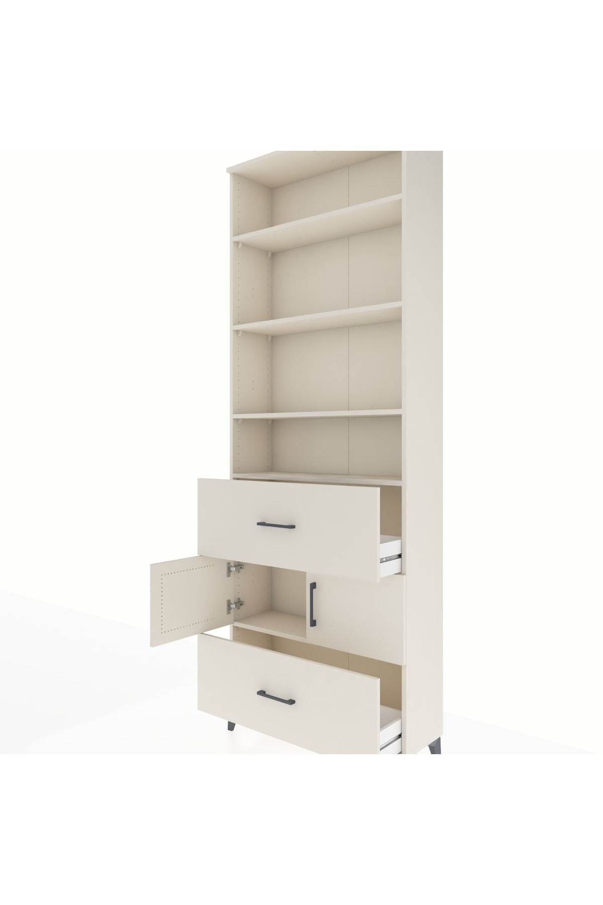 Arges Dolap 5 Raflı 2 Çekmeceli 2 Kapaklı 88x30x243 - S33M146V1A
