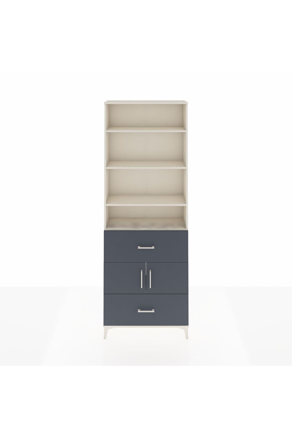 Arges Dolap 5 Raflı 2 Çekmeceli 2 Kapaklı 88x30x243 - S33M146V2A