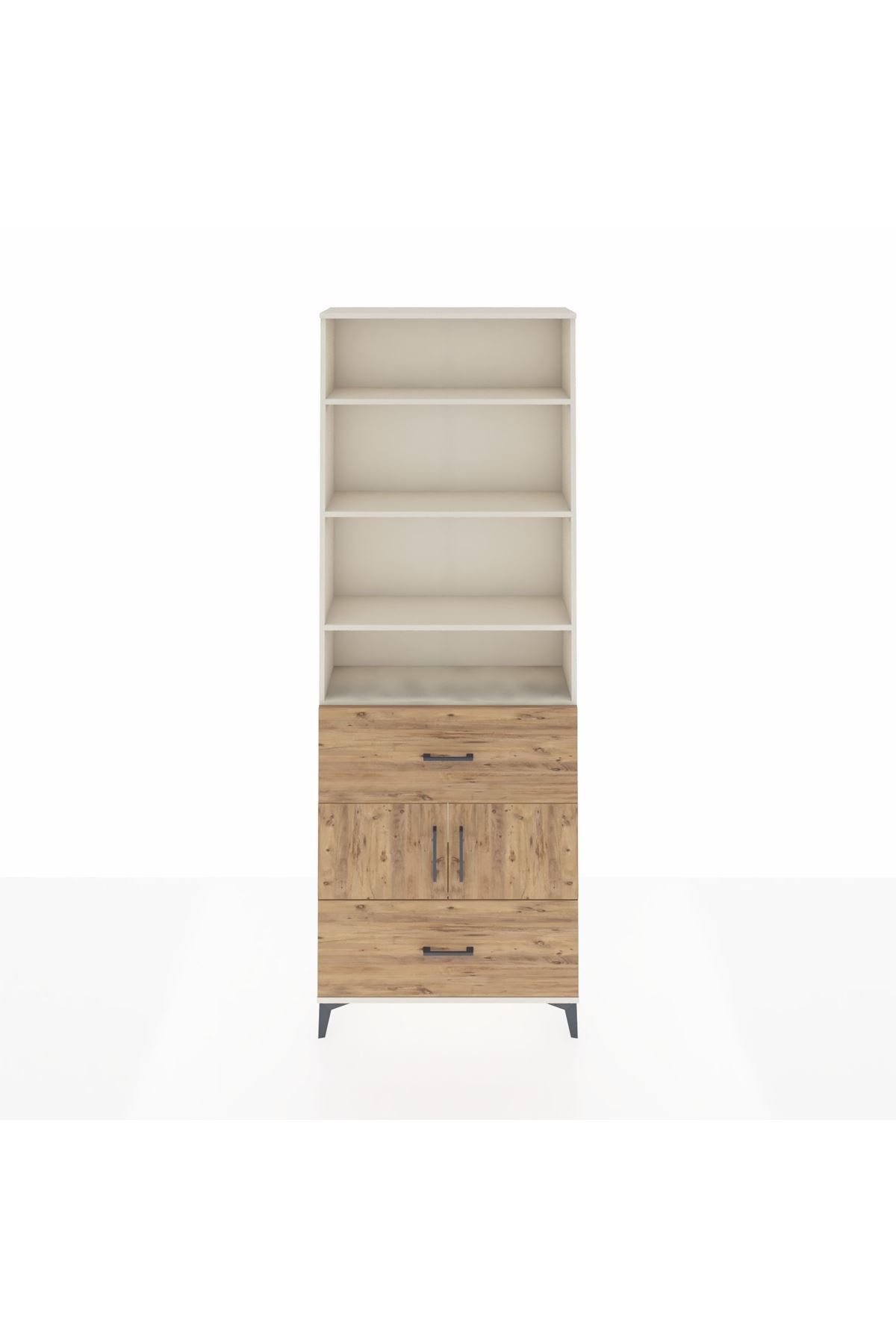 Arges Dolap 5 Raflı 2 Çekmeceli 2 Kapaklı 88x30x243 - S33M146V3A