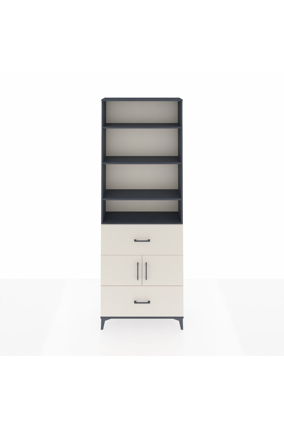 Arges Dolap 5 Raflı 2 Çekmeceli 2 Kapaklı 88x30x243 - S33M146V4A