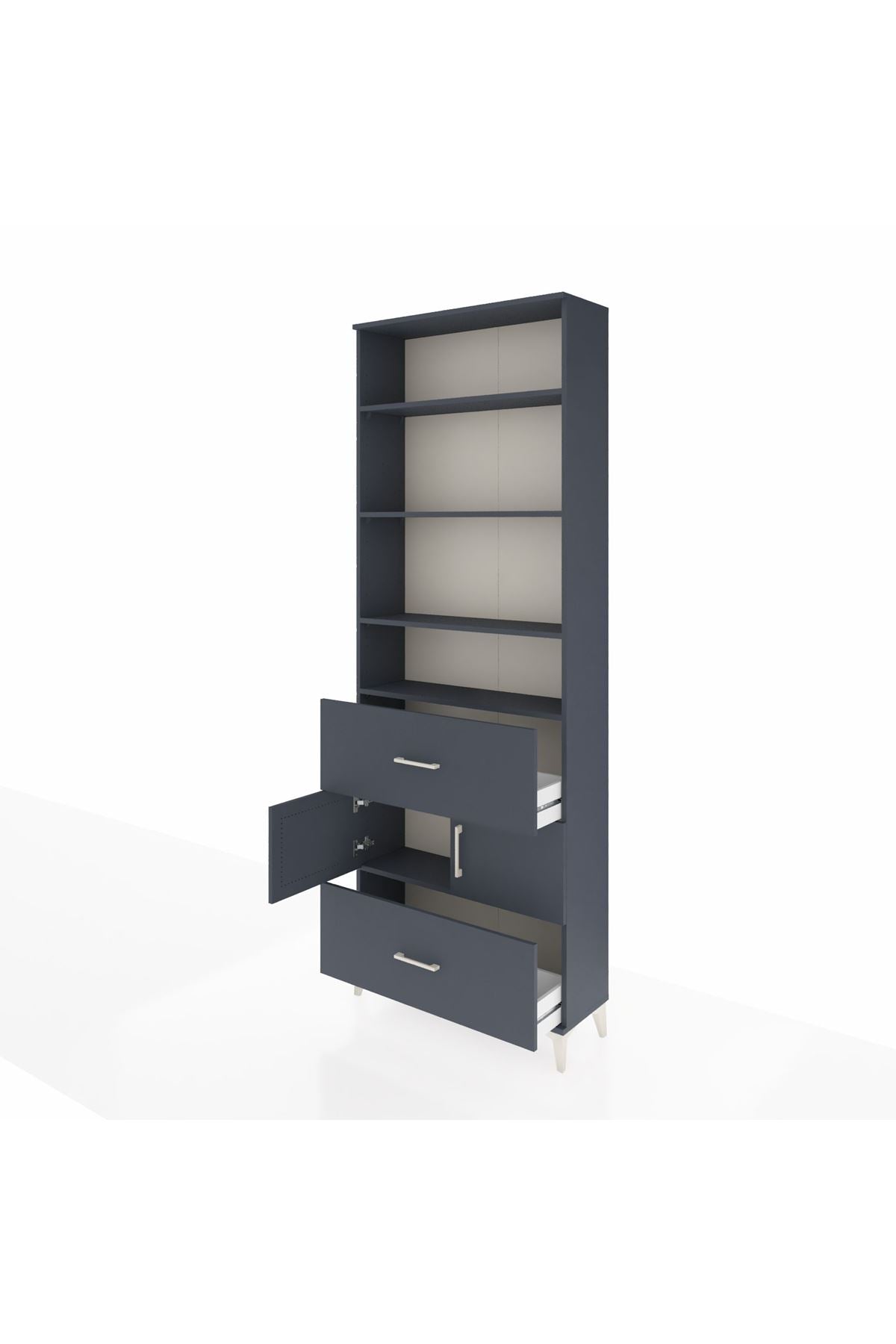 Arges Dolap 5 Raflı 2 Çekmeceli 2 Kapaklı 88x30x243 - S33M146V5A