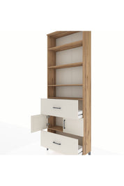 Arges Dolap 5 Raflı 2 Çekmeceli 2 Kapaklı 88x30x243 - S33M146V7A