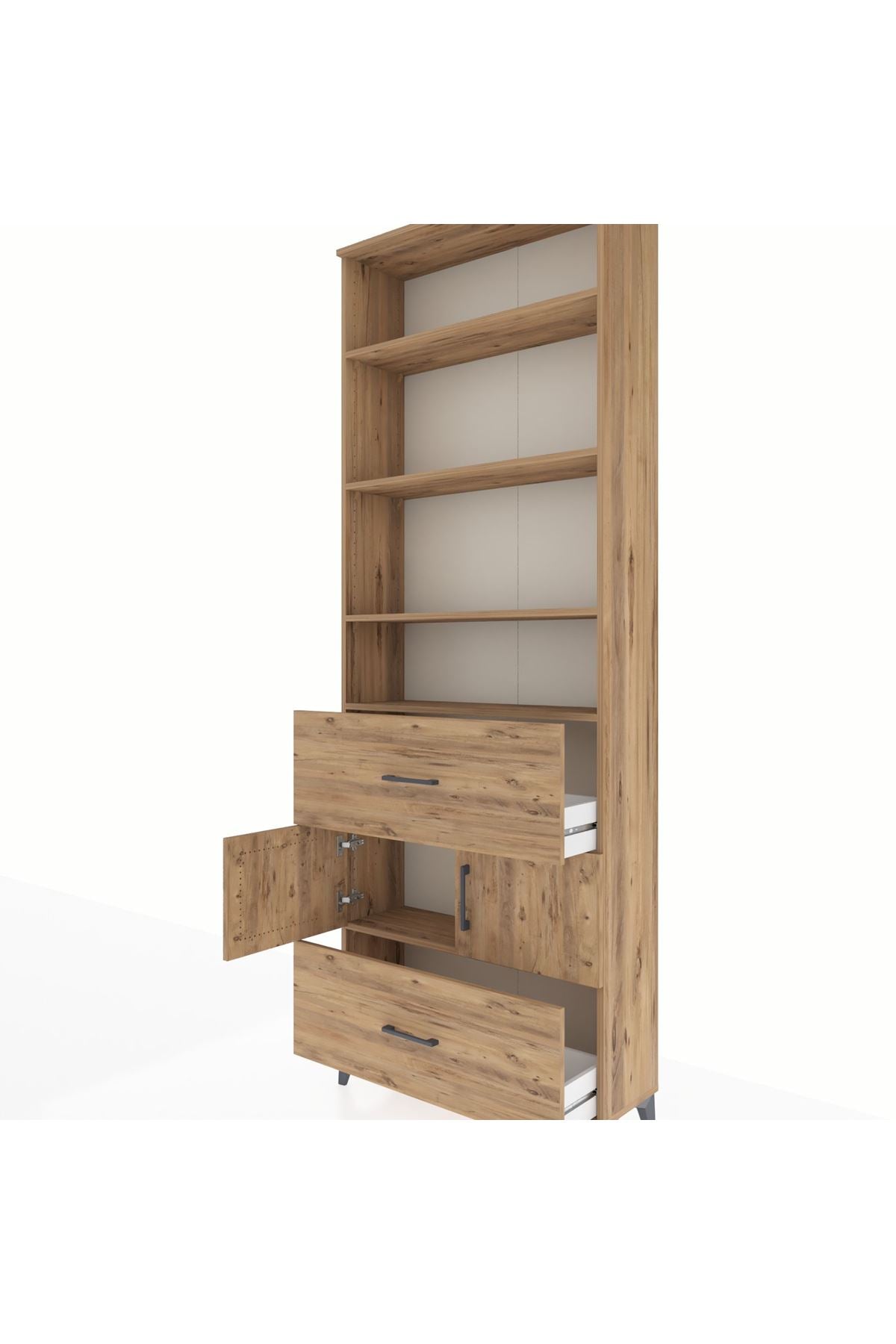 Arges Dolap 5 Raflı 2 Çekmeceli 2 Kapaklı 88x30x243 - S33M146V9A