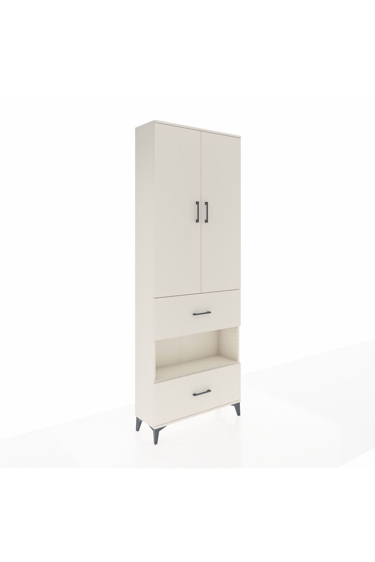 Arges Dolap 5 Raflı 2 Çekmeceli 2 Kapaklı 88x30x243 - S33M147V1A