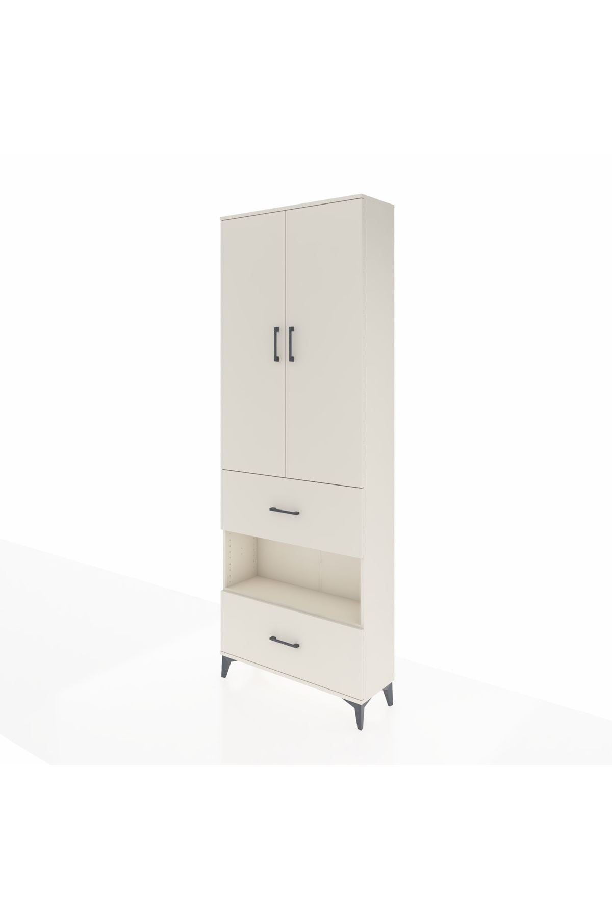 Arges Dolap 5 Raflı 2 Çekmeceli 2 Kapaklı 88x30x243 - S33M147V1A
