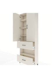 Arges Dolap 5 Raflı 2 Çekmeceli 2 Kapaklı 88x30x243 - S33M147V1A