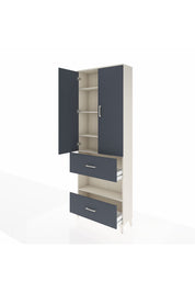 Arges Dolap 5 Raflı 2 Çekmeceli 2 Kapaklı 88x30x243 - S33M147V2A