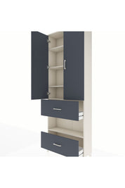 Arges Dolap 5 Raflı 2 Çekmeceli 2 Kapaklı 88x30x243 - S33M147V2A